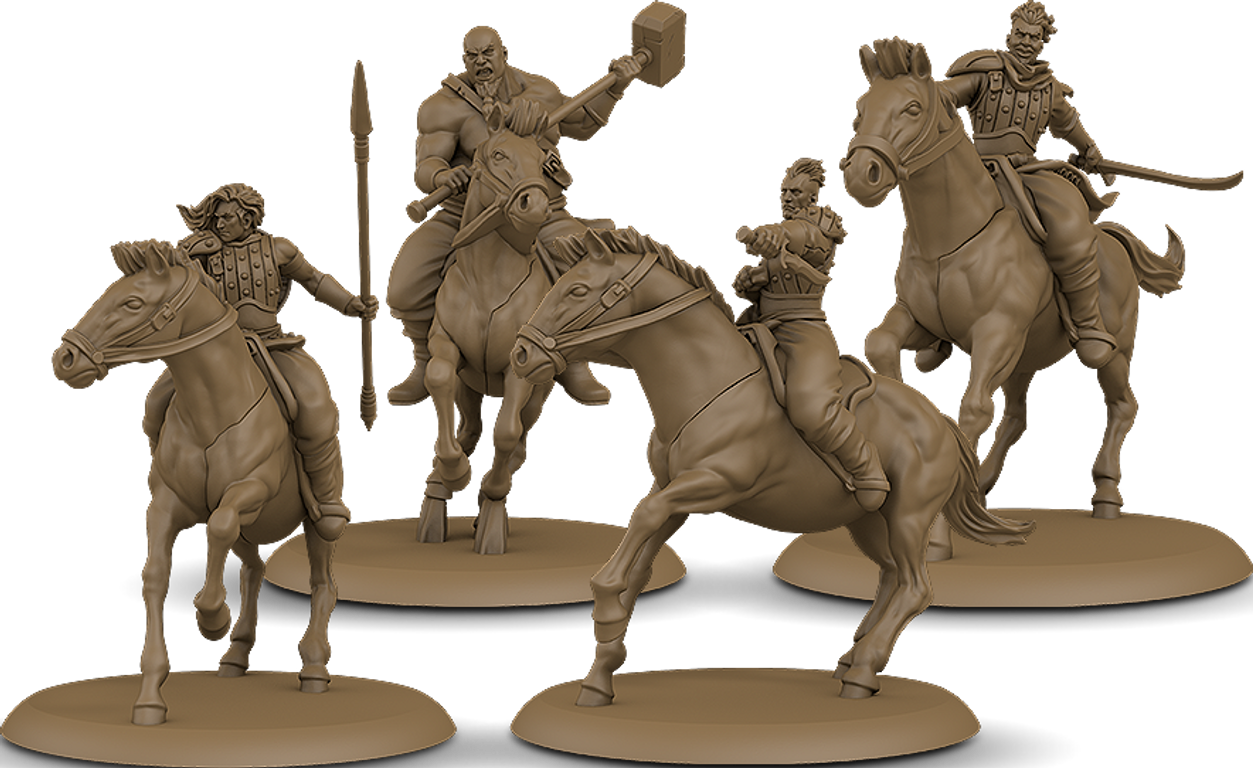 A Song of Ice & Fire: Tabletop Miniatures Game – Bloody Mummer Zorse Riders miniature