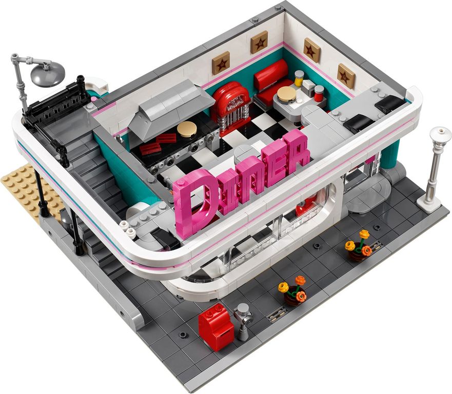 LEGO® Icons Diner in de stad interieur