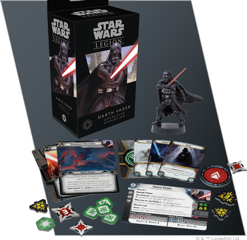 Star Wars: Legion – Darth Vader Operative Expansion componenten
