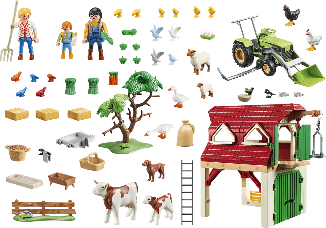 Playmobil® Country Farm with Small Animals components