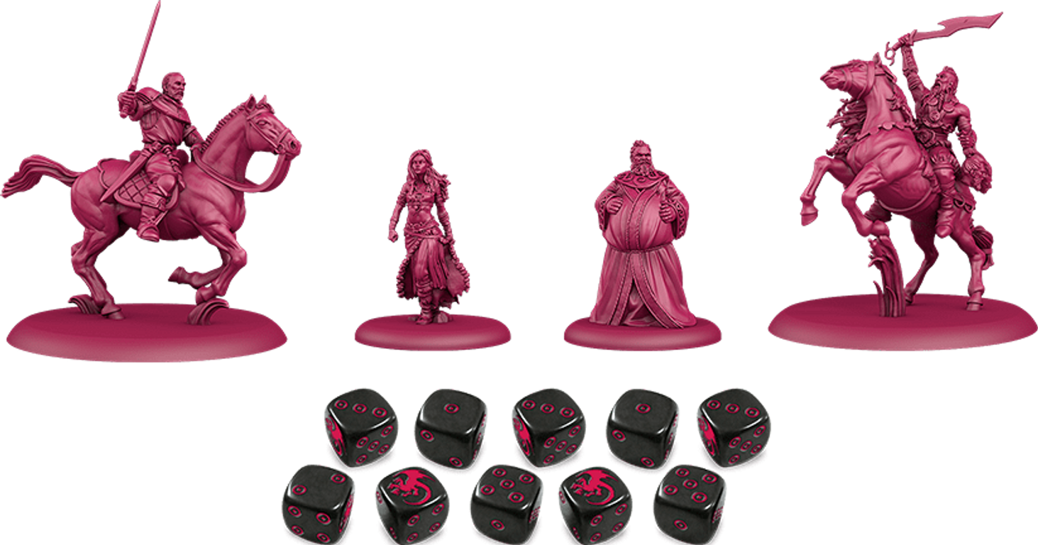 A Song of Ice & Fire: Tabletop Miniatures Game – Targaryen Starter Set komponenten