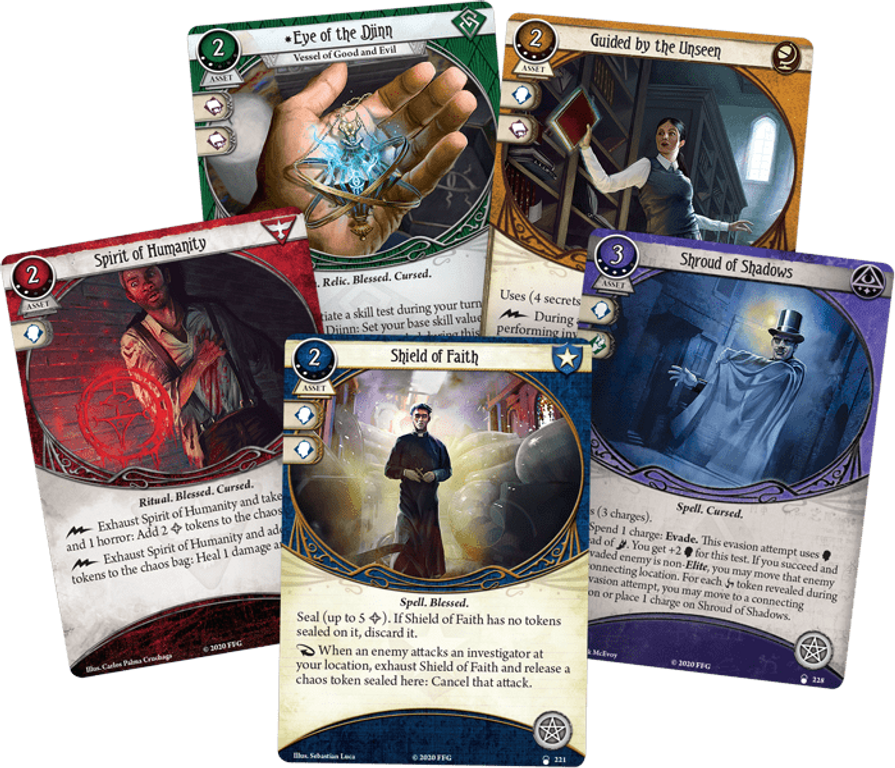 Arkham Horror: El Juego de Cartas – Una Luz en la Niebla: Pack de Mitos cartas