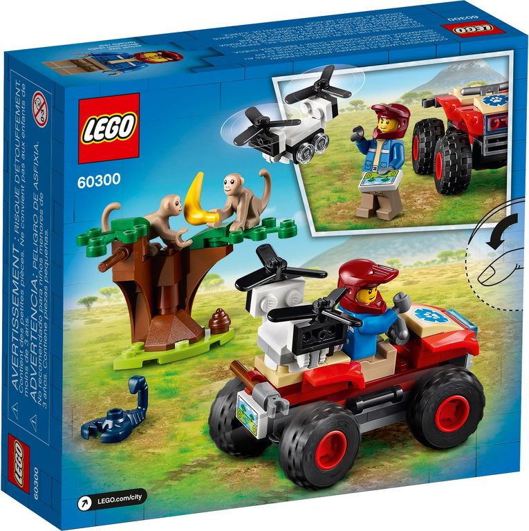 LEGO® City Le quad de sauvetage des animaux sauvages dos de la boîte