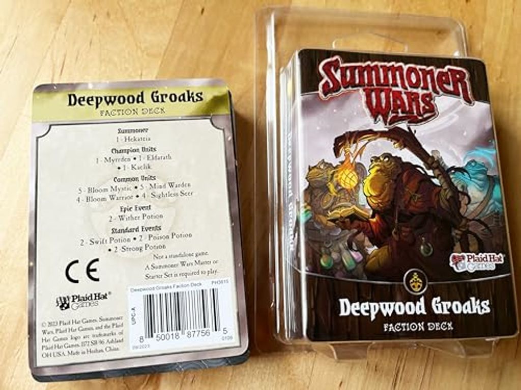 Summoner Wars (Second Edition): Deepwood Groaks Faction Deck parte posterior de la caja