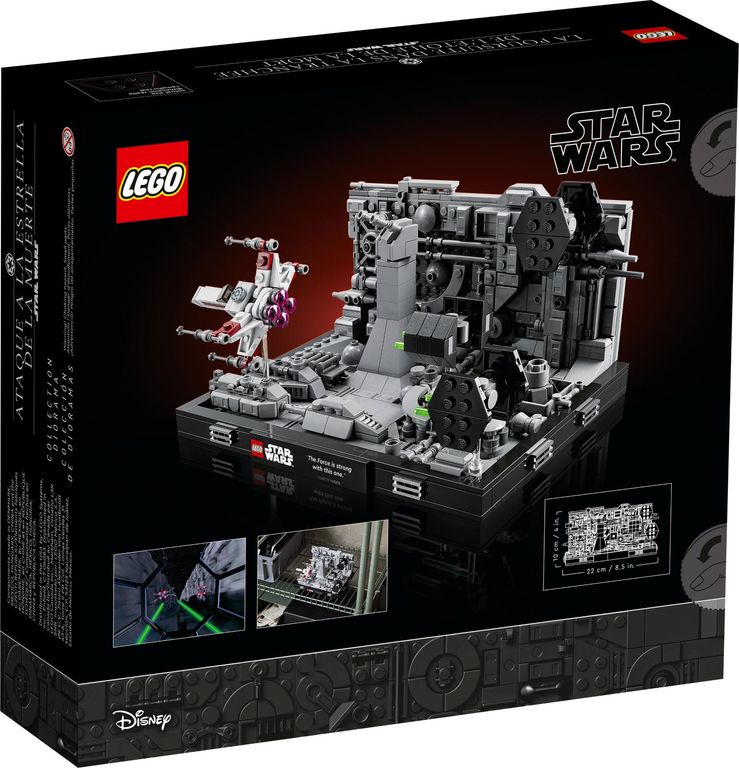 LEGO® Star Wars Death Star™ Trench Run diorama achterkant van de doos