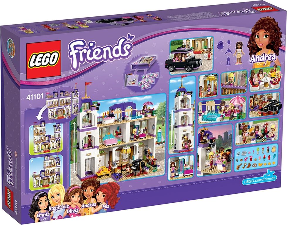 LEGO® Friends Heartlake Grand Hotel back of the box