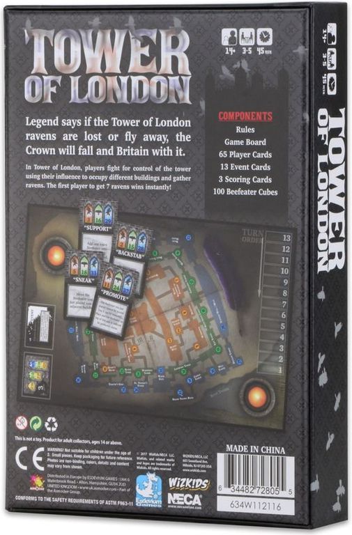 Tower of London back of the box