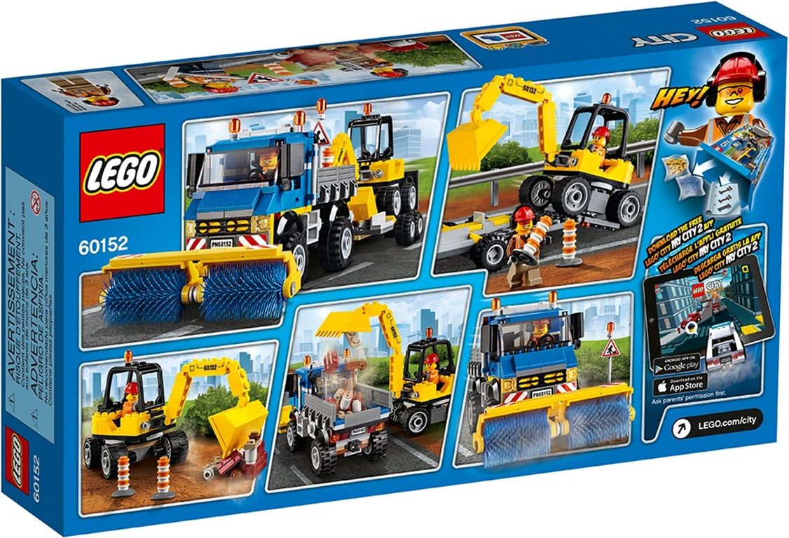 LEGO® City Sweeper & Excavator back of the box