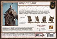 A Song of Ice & Fire: Tabletop Miniatures Game – Hedge Knights parte posterior de la caja