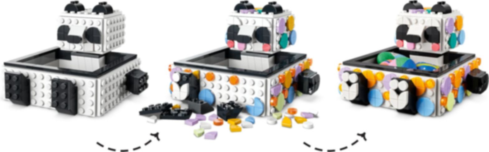 LEGO® DOTS Schattige panda bakje componenten