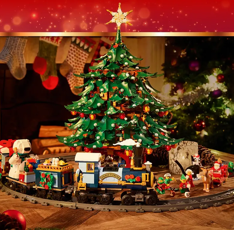 LEGO® Icons Sapin de Noël à construire en famille
