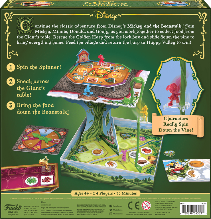 Disney Mickey and the Beanstalk parte posterior de la caja