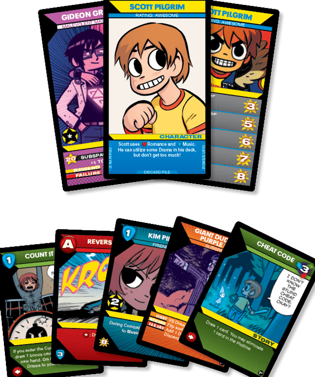 Scott Pilgrim's Precious Little Card Game kaarten