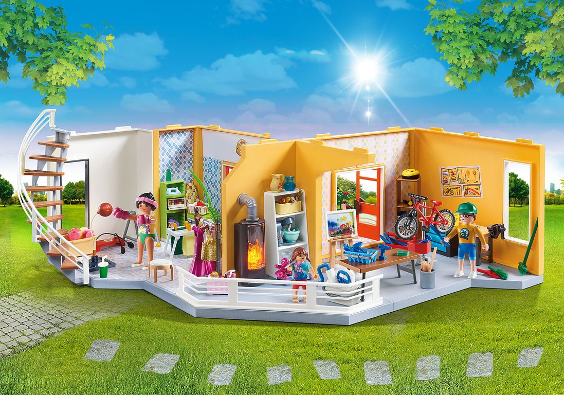 Playmobil® City Life Modern House Floor Extension gameplay