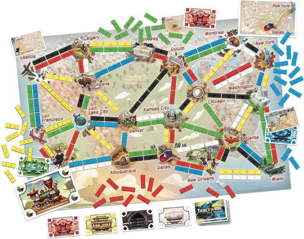 Ticket to Ride: First Journey komponenten