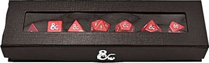 Dungeons and Dragons Heavy Metal Red & White RPG Dice Set