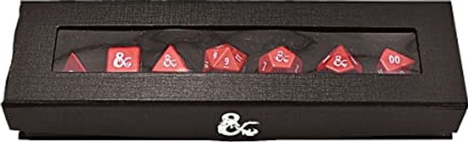 Dungeons and Dragons Heavy Metal Red & White RPG Dice Set