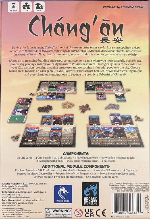 Chang'an back of the box