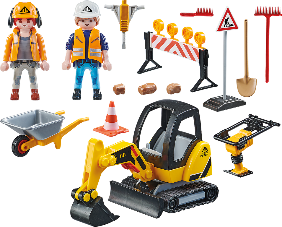 Playmobil® City Action Road Construction components
