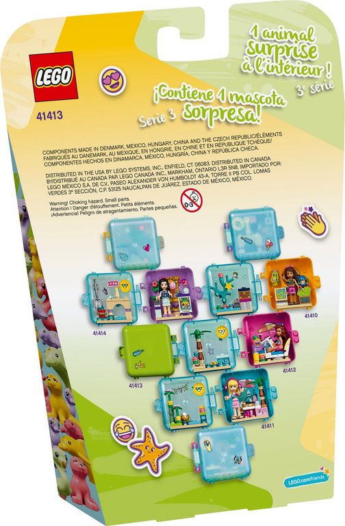 LEGO® Friends Le cube de jeu d'été de Mia dos de la boîte