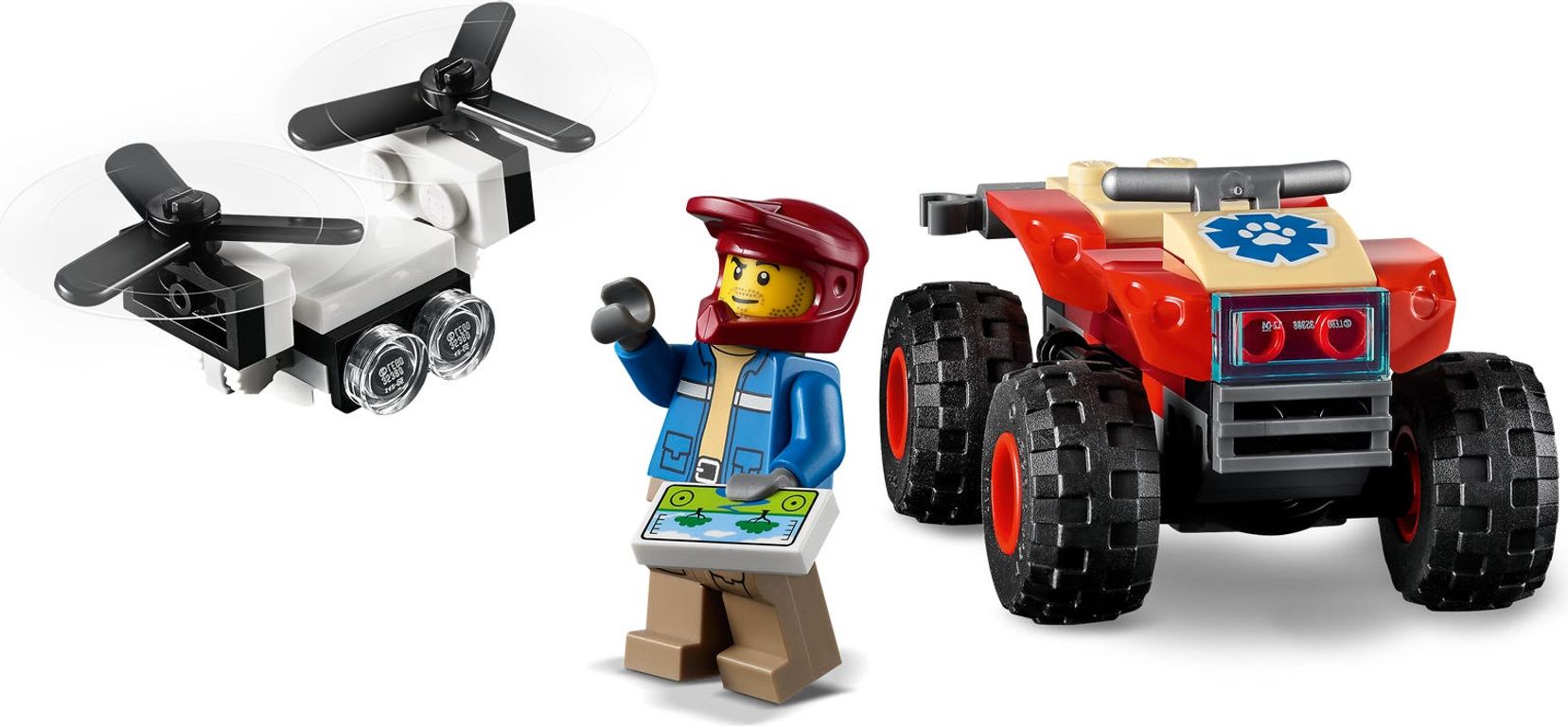 LEGO® City Le quad de sauvetage des animaux sauvages figurines