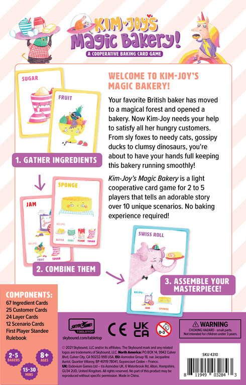 Kim-Joy's Magic Bakery parte posterior de la caja