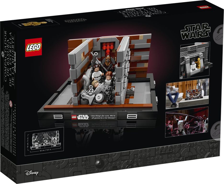 LEGO® Star Wars Death Star™ Afvalpers diorama achterkant van de doos