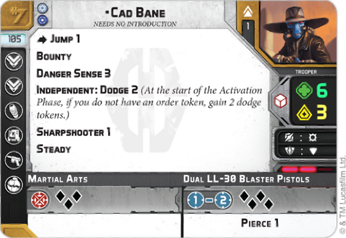 Star Wars: Legion – Upgrade Card Pack II Cad Bane card