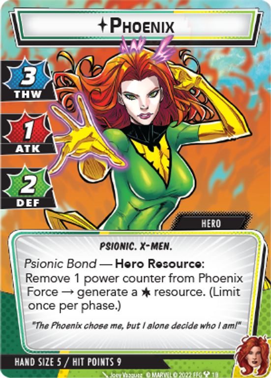 Marvel Champions: El Juego de Cartas – Phoenix Pack de Héroe carta