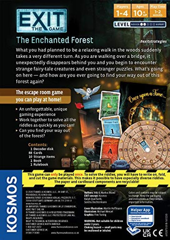 Exit: The Game – The Enchanted Forest back of the box