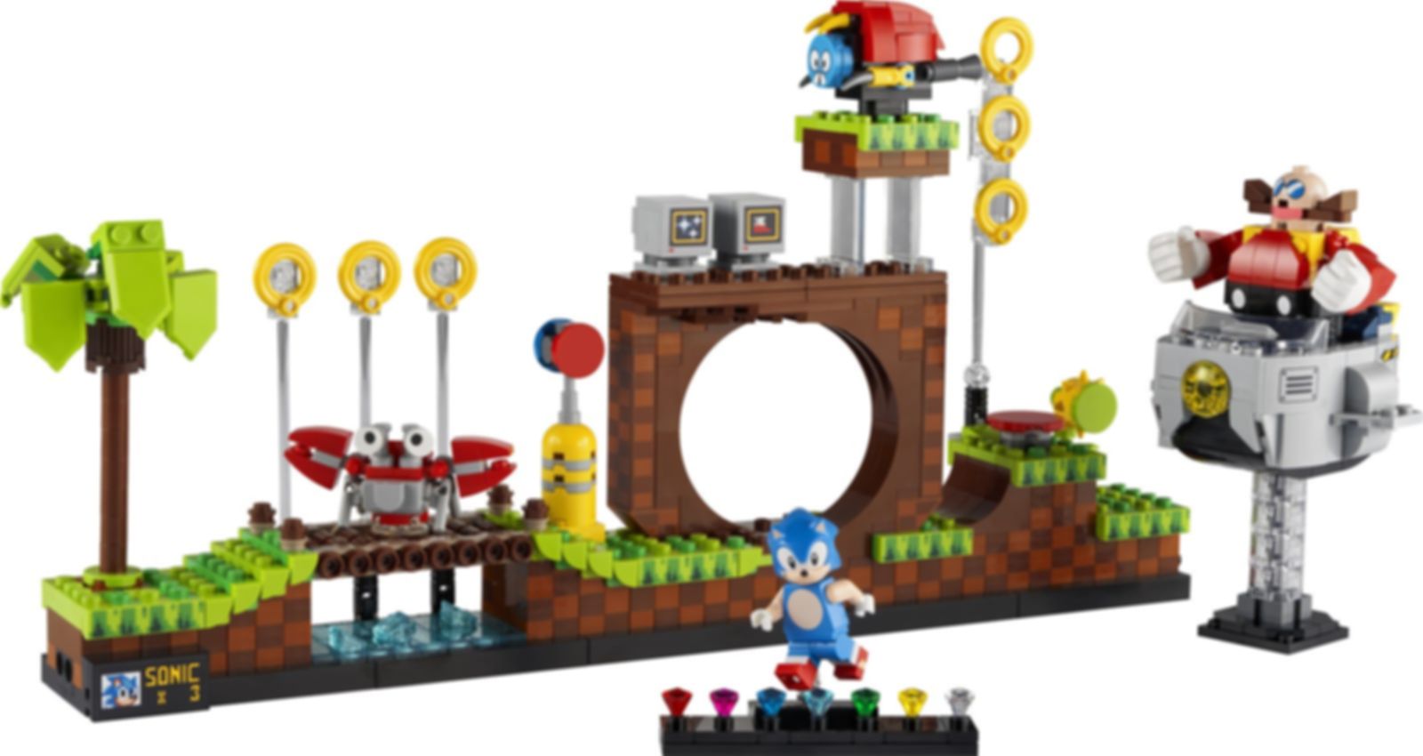 LEGO® Ideas Sonic the Hedgehog™ – Green Hill Zone componenten