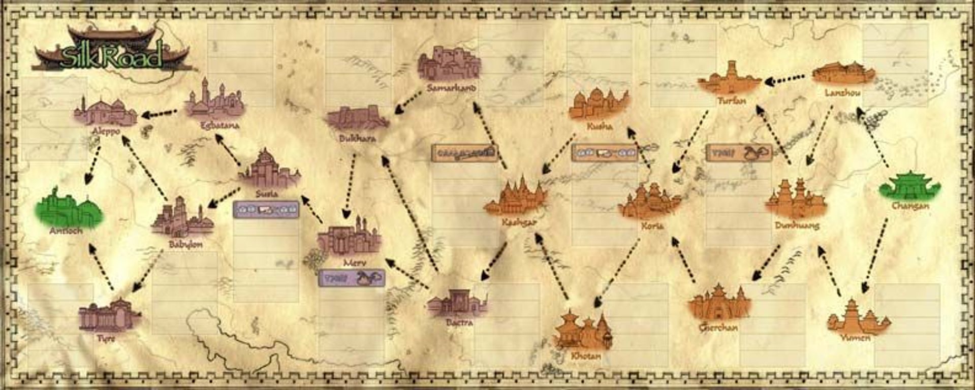 Silk Road game board