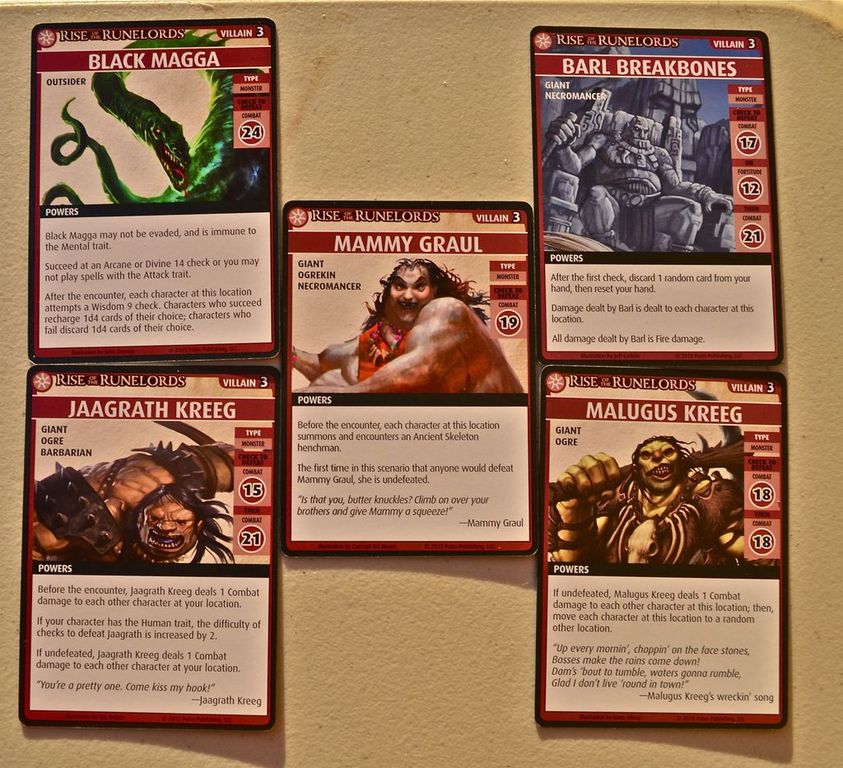 Pathfinder Adventure Card Game: Rise of the Runelords – Adventure Deck 3: The Hook Mountain Massacre kaarten