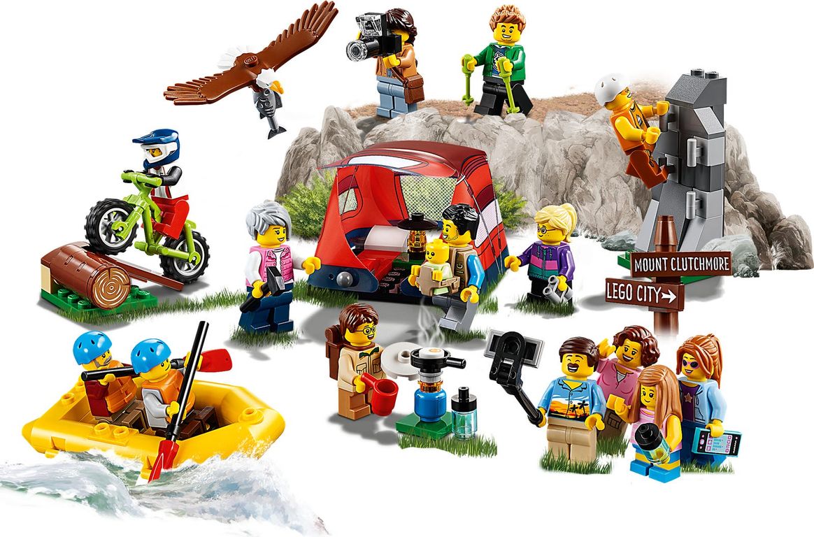 LEGO® City Pack de minifiguras: Aventuras al aire libre jugabilidad