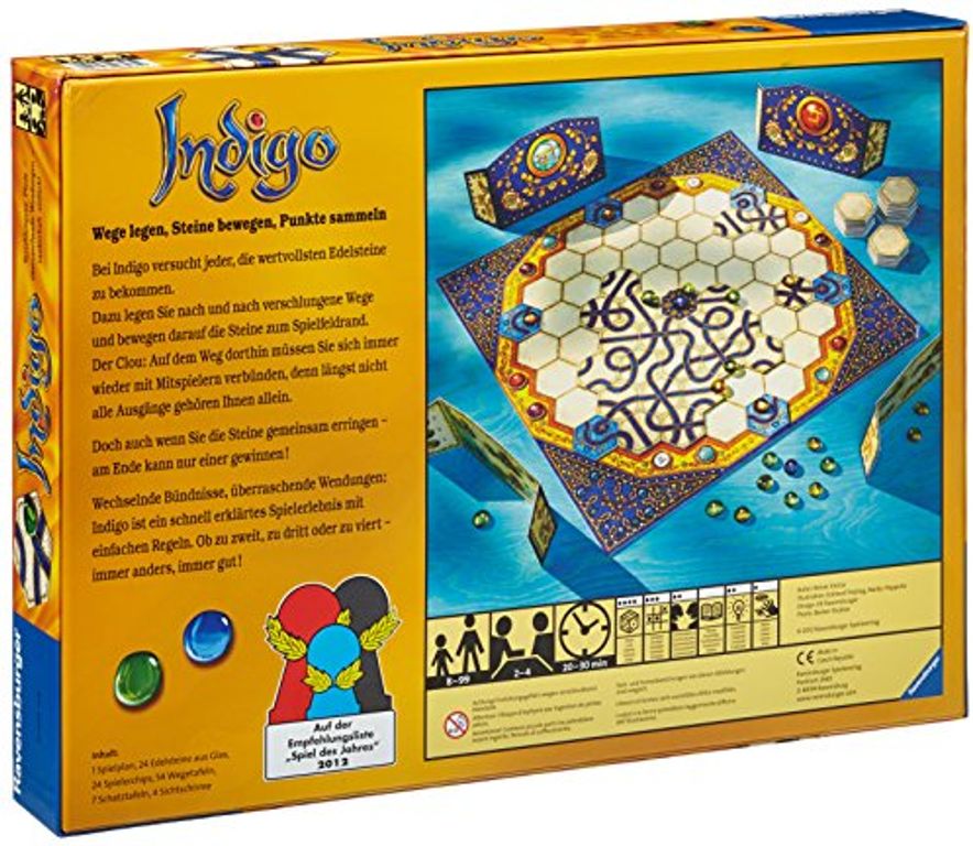 Indigo back of the box