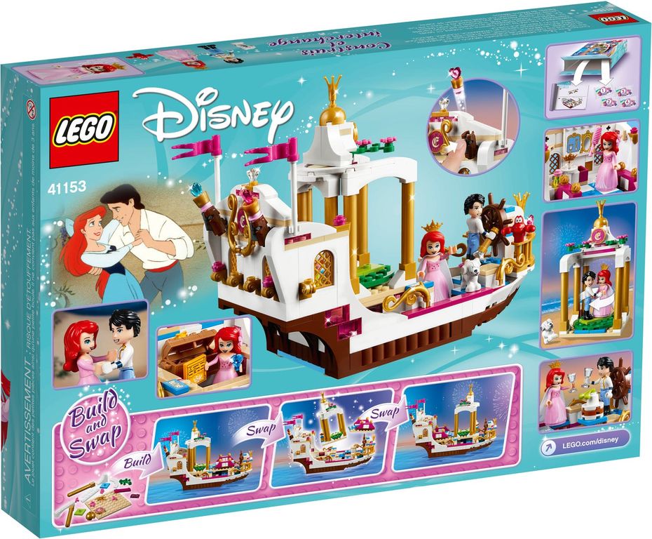 LEGO® Disney Barco real de ceremonias de Ariel parte posterior de la caja