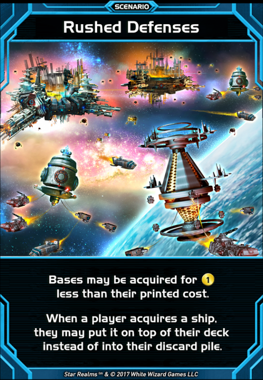 Star Realms: Scénarios Rushed Defenses carte