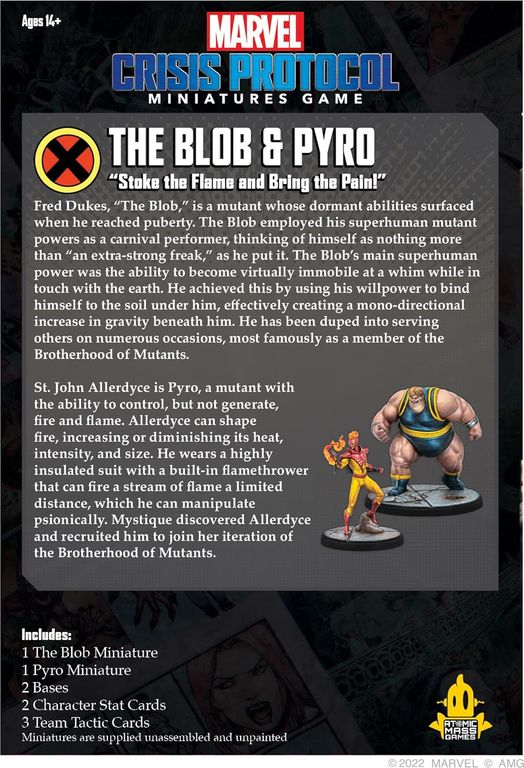 Marvel: Crisis Protocol – The Blob & Pyro back of the box