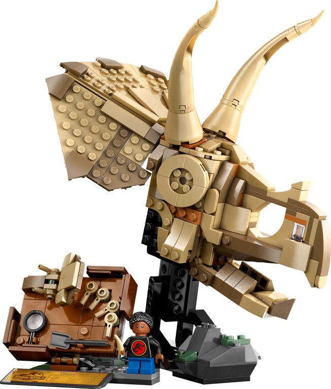 LEGO® Jurassic World Les fossiles de dinosaures: le crâne du tricératops composants