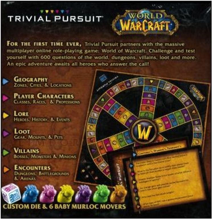 Trivial Pursuit: World of Warcraft dos de la boîte