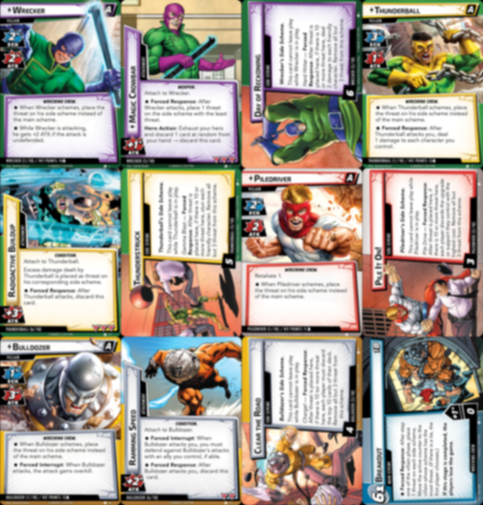 Marvel Champions: The Card Game – The Wrecking Crew Scenario Pack cards