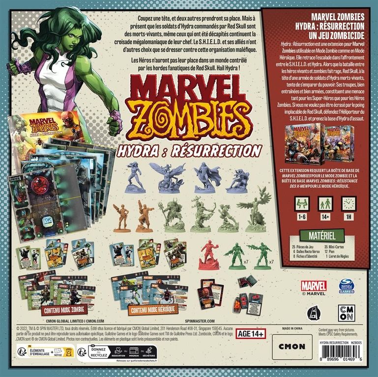 Marvel Zombies: A Zombicide Game – Hydra Resurrection dos de la boîte