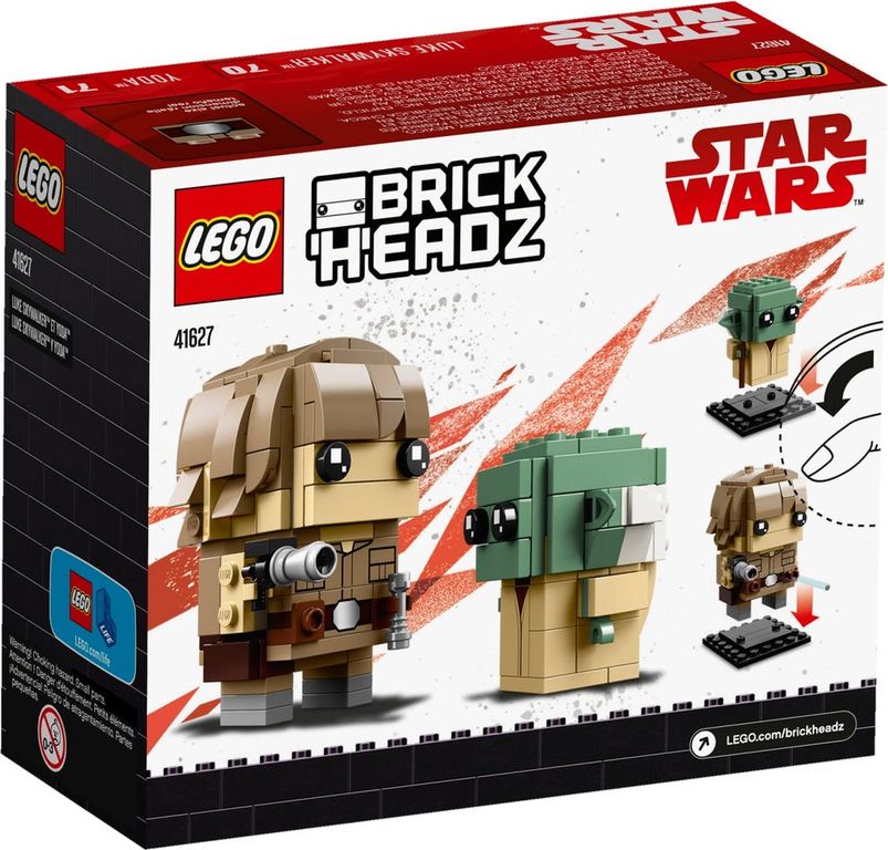 LEGO® BrickHeadz™ Luke Skywalker™ & Yoda™ achterkant van de doos