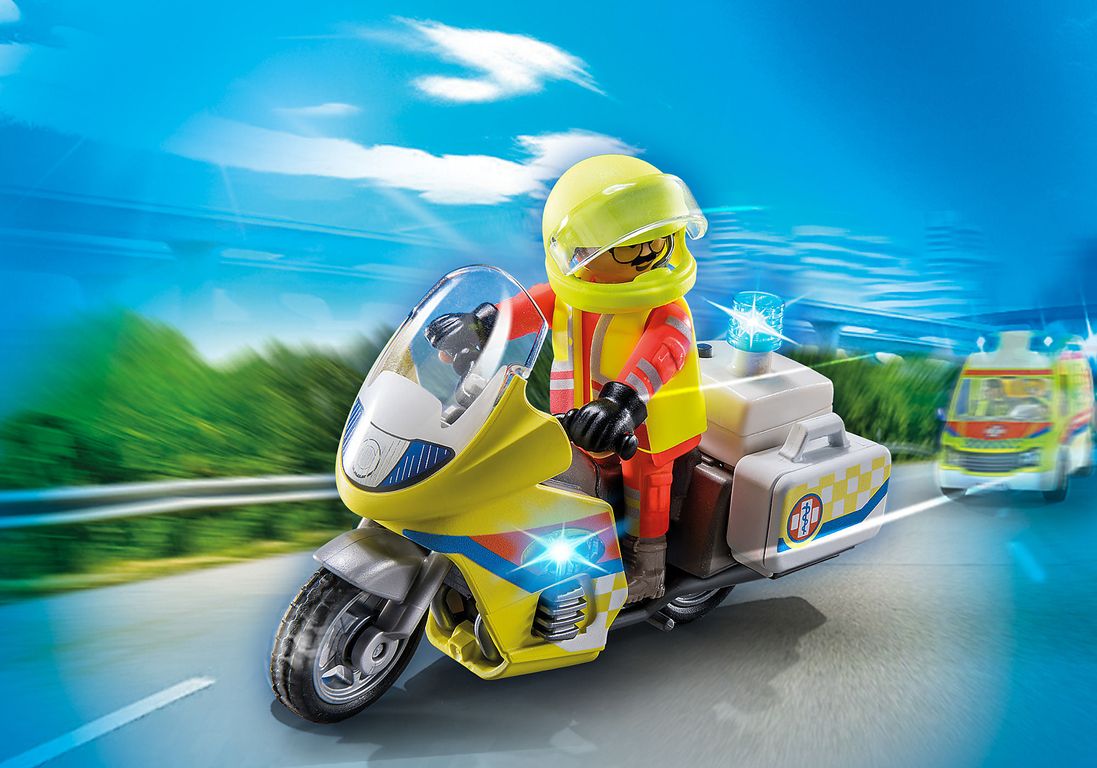 Playmobil® City Life Rescue Motorcycle with Flashing Light