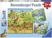 3 Puzzles - Tiere in ihren Lebensräumen