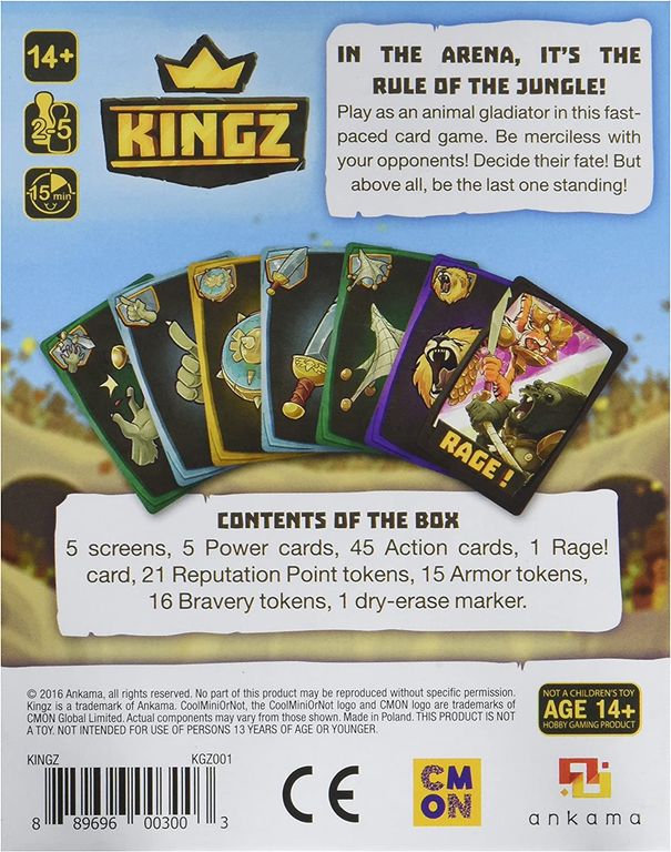 Kingz back of the box
