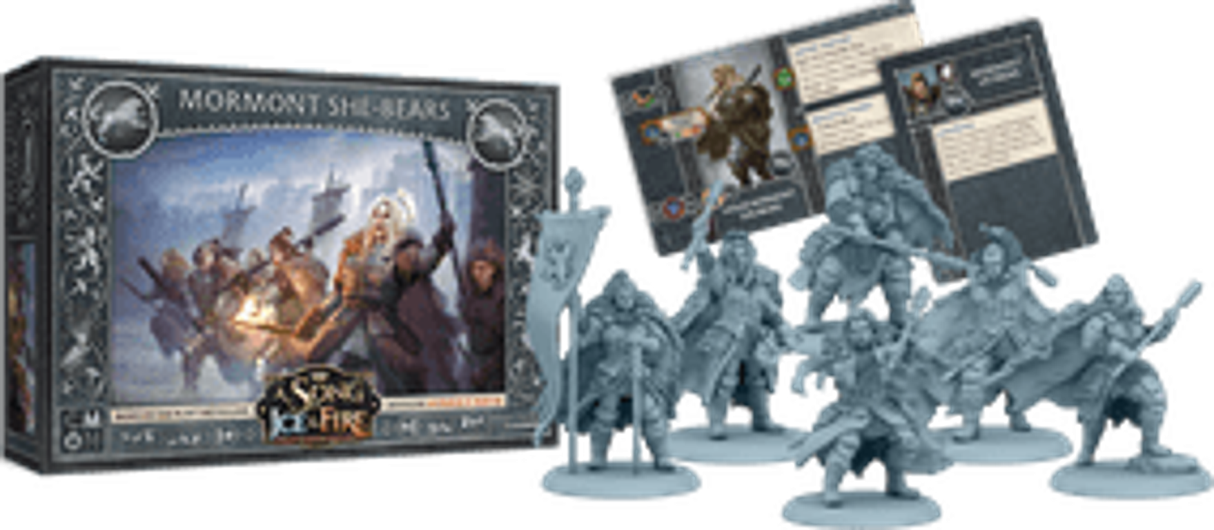 A Song of Ice & Fire: Tabletop Miniatures Game – Mormont She-Bears components