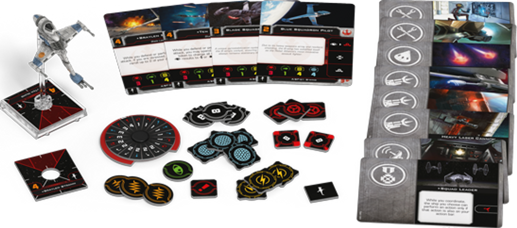 Star Wars: X-Wing (Second Edition) – A/SF-01 B-Wing Expansion Pack componenten