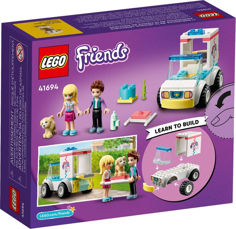 LEGO® Friends Pet Clinic Ambulance back of the box