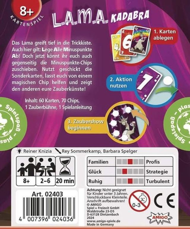 LAMA Kadabra back of the box